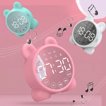 Digital alarm clock Radio Часовници Огледален Дисплей LED Настолни Часовници Мини TF Карта слушалка Bluetooth Часовници За Деца Домашен Офис