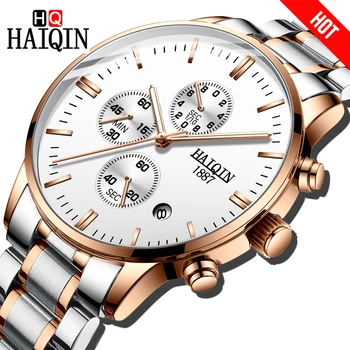 HAIQIN Златни мъжки часовници най-добрата марка на луксозни Кристални спортни часовници мъжки водоустойчив мъжки часовник Relogio Masculino reloj hombre 2020