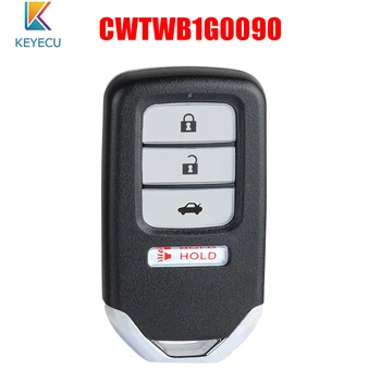 KEYECU Взаимозаменяеми Интелигентен ключ Дистанционно с 4 бутона 433 Mhz с чип 4A за Honda Accord 2018-2019 FCC ID: CWTWB1G0090