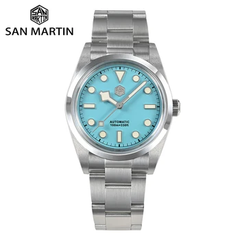 San Martin BB36 36 мм Часовник Мъжки Луксозни Модерни Спортни Автоматични Механични Часовници 10 бара От Неръждаема Стомана BGW9 Lume reloj