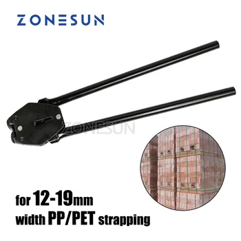 ZONESUN Ръчно изработени Ръчно Обвязочный Кутия за Инструменти Лента Лак и устройството за обтягане за Връзване PP PET ширина 12-19 mm M