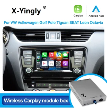 Безжична Carplay За Фолксваген като пасат B8 Голф Топка Tiguan, SEAT Leon Octavia Android Auto Модул на Скоростната MIB MIB2 Огледало Линк