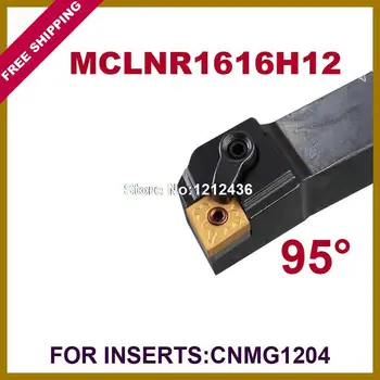 Безплатна Доставка MCLNR 16*16*100 мм и 95 Градуса на Външния Струг Инструмент Притежателя Костюм за CNMG1204 Стругове Вложки