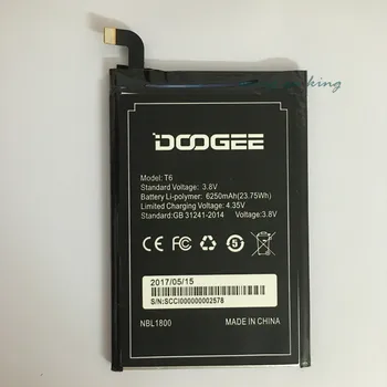 За DOOGEE T6 Батерия с Високо Качество с Голям Капацитет 6250 ма Bateria 