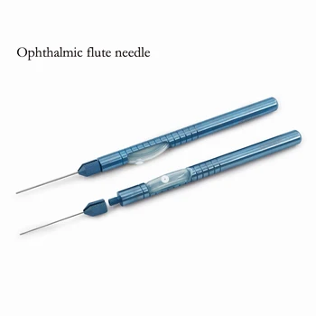 Игла за очна флейта от титанова сплав директно тип (промывочный тип) със силиконова тръба 20G23G санаториум инструмент за микроскопия