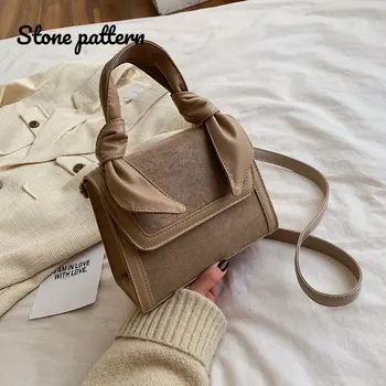 Каменен модел 2022, Есенно-зимна Нова Стилна Дамска чанта, Модерен Ежедневна чанта, Дамска чанта през рамо, чанта-месинджър от матова тъкан
