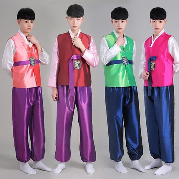 Нова Мъжки Корея традиционно Облекло за Мъже Костюми Ханбок концерта Ханбок Корейския Танцов Костюм Danse Русе