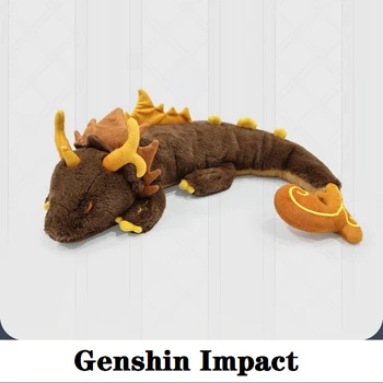 Новата Рок Крал Cosplay Играта Genshin Impact Плюшен Кукла Аниме Проекта За Мека Възглавница Е Мека Играчка Детски Подарък Хелоуин Коледен Дракон
