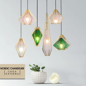 полилей галванична диамантена ресторанная лампа droplight постмодернистский герой дизайнерски геометрични лампи и осветление