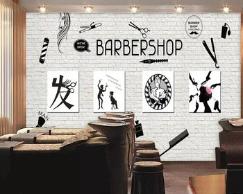 Търговски тапети Фризьорски салон изображение на стената на фона на стената