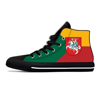 Флаг на Литва, Литовски Патриотичен Модерен Забавен Случайни Текстилен Обувки С Висок Берцем, Леки, Дишащи Мъжки И Дамски Маратонки С 3D Принтом