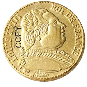 Франция 1815 20 франка Позлатени Копирни монети