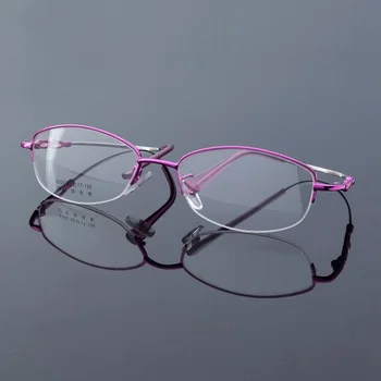 широчина-135 новата памет титан сплав еластичен храм дамски рамки за очила късогледство рецепта половината очила дамски очила очила
