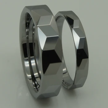 5.5 mm класическо граненое женско/женско високотехнологични сватбена вольфрамовое пръстен със защита от надраскване, 1 бр.