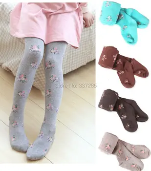 детски плътни топли чорапогащи за момичета, детски памук цвят карамел, танцови детски чорапогащи за малки момичета, трикотажни памучни сладки чорапогащи