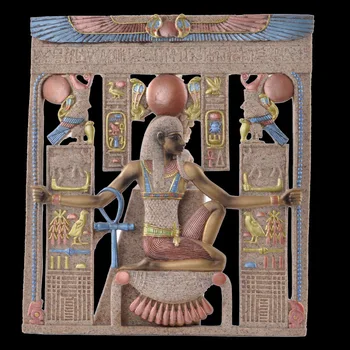 Призив на Древен Египет Очарователен Египетски фараон Занаяти Цветен Ръчно изработени от пясъчник монтиране на украса за дома